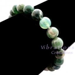 Bracelet Boules en Agate Mousse