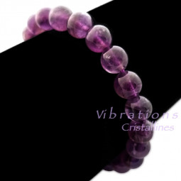 Bracelet Boules en Améthyste Vibrations Cristallines