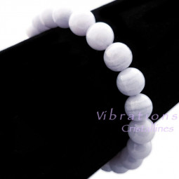 Bracelet Boules en Calcédoine