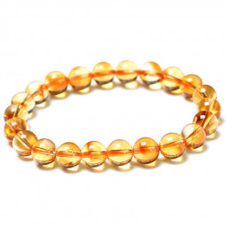 Bracelet Boules en Citrine