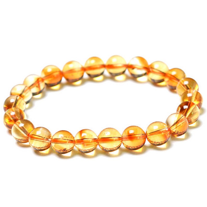 Bracelet Boules en Citrine