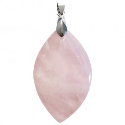 Pendentif Cabochon en Quartz Rose
