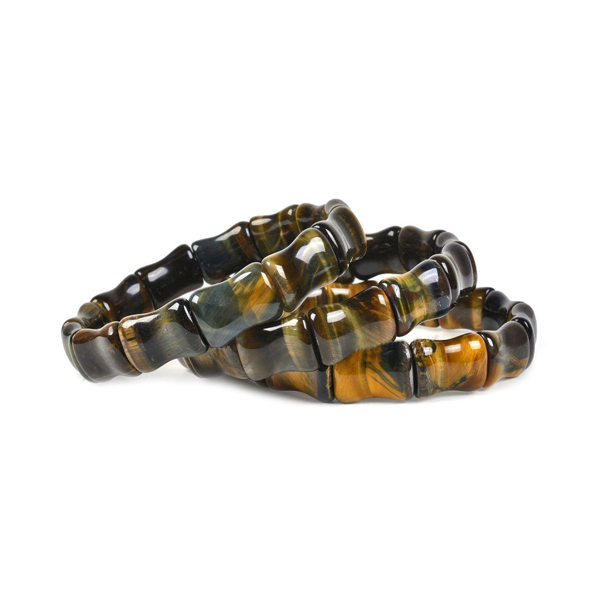 Bracelet Bamboo en Oeil de Faucon Vibrations Cristallines