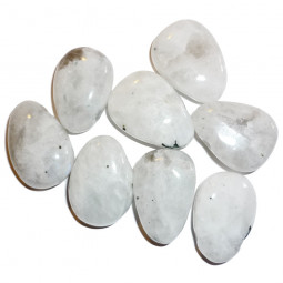 Pendentif Percé en Pierre de Lune Blanche