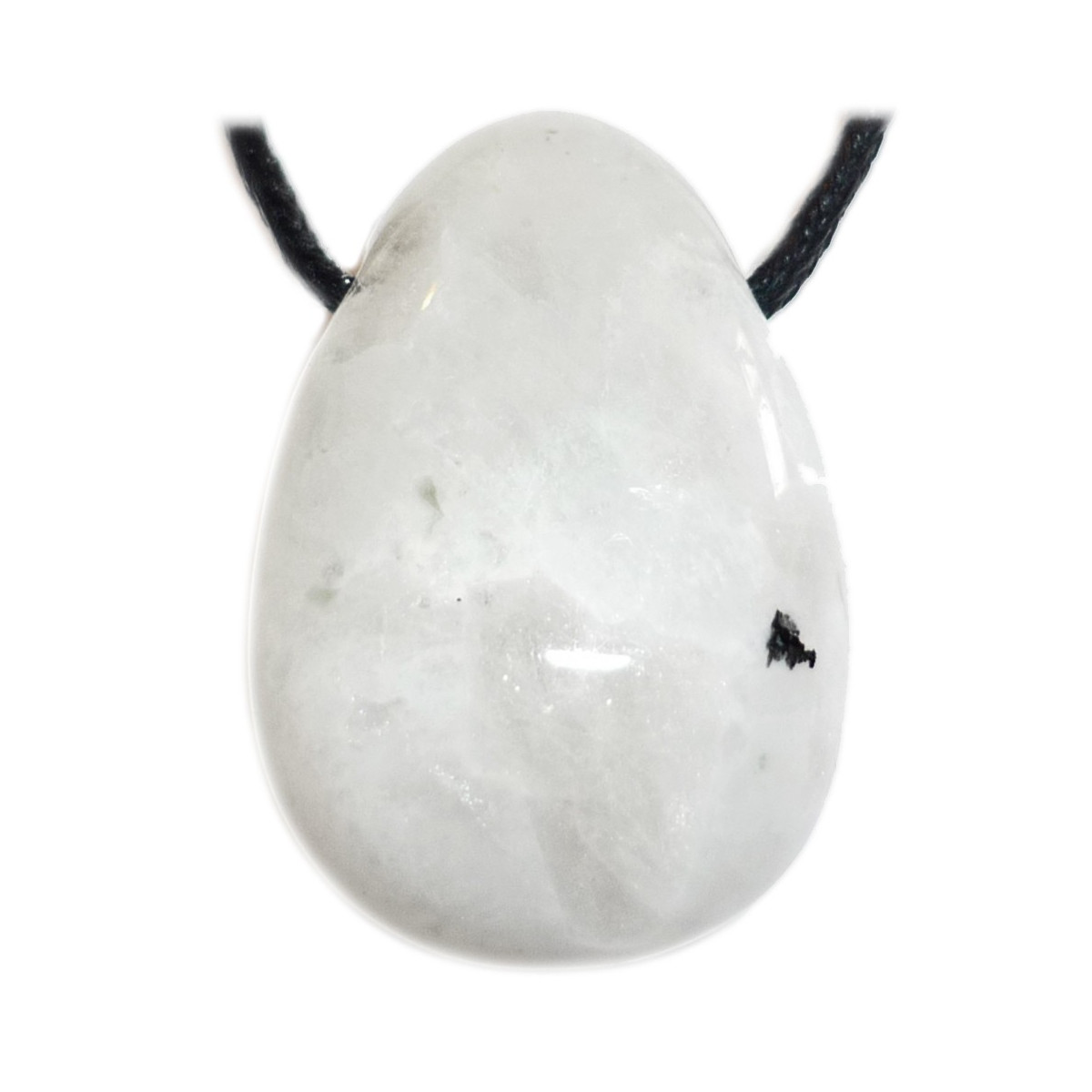 Pendentif Percé en Pierre de Lune Blanche