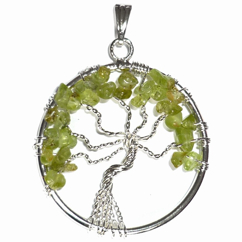 Pendentif Arbre de Vie en Péridot