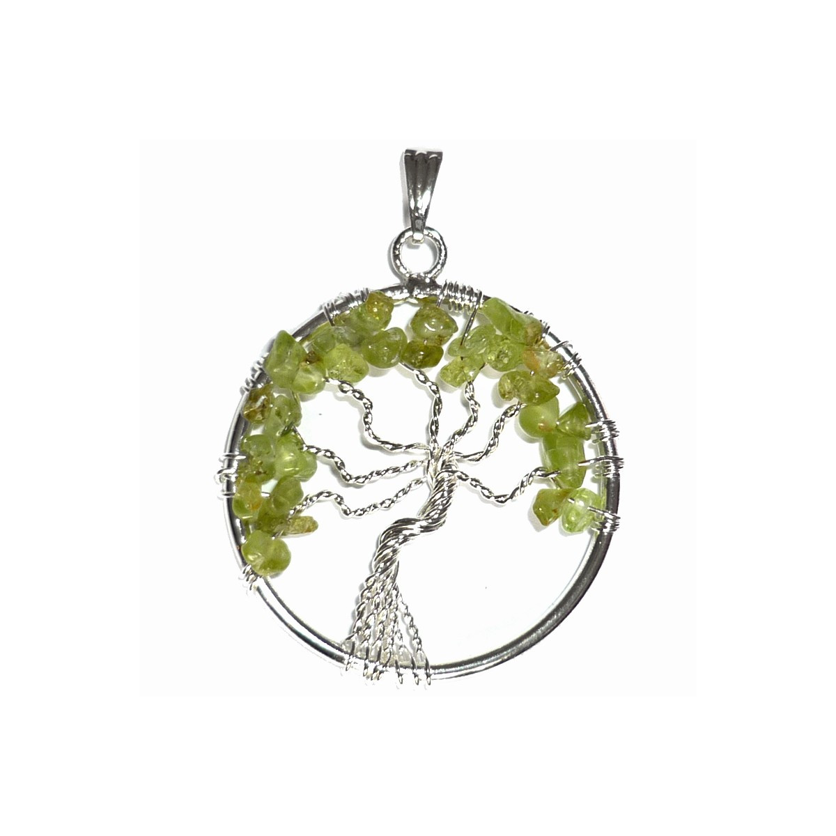 Pendentif Arbre de Vie en Péridot