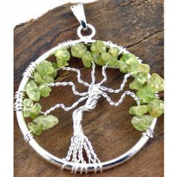 Pendentif Arbre de Vie en Péridot