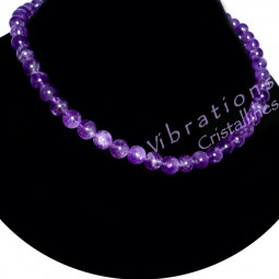 Collier Boules en Améthyste