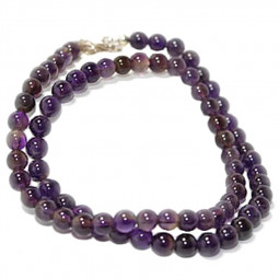 Collier Boules en Améthyste