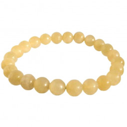 Bracelet Boules en Calcite Jaune