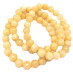 Bracelet Boules en Calcite Jaune