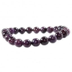 Bracelet Boules en Lépidolite Violette