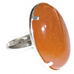 Bague Argent & Aventurine Rouge