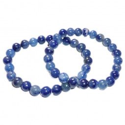 Bracelet Boules en Aventurine Bleue 8 mm
