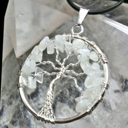 Pendentif Arbre de Vie en Pierre de Lune