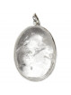 Pendentif Ovale en Cristal de Roche & Argent