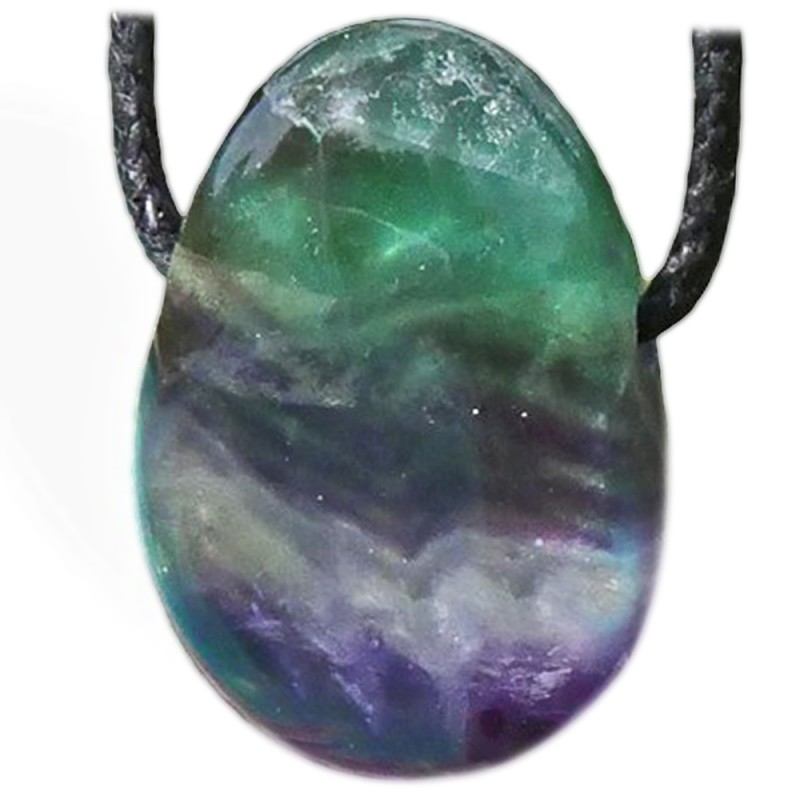 Pendentif Percé en Fluorite