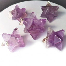 Pendentif Merkaba en Améthyste