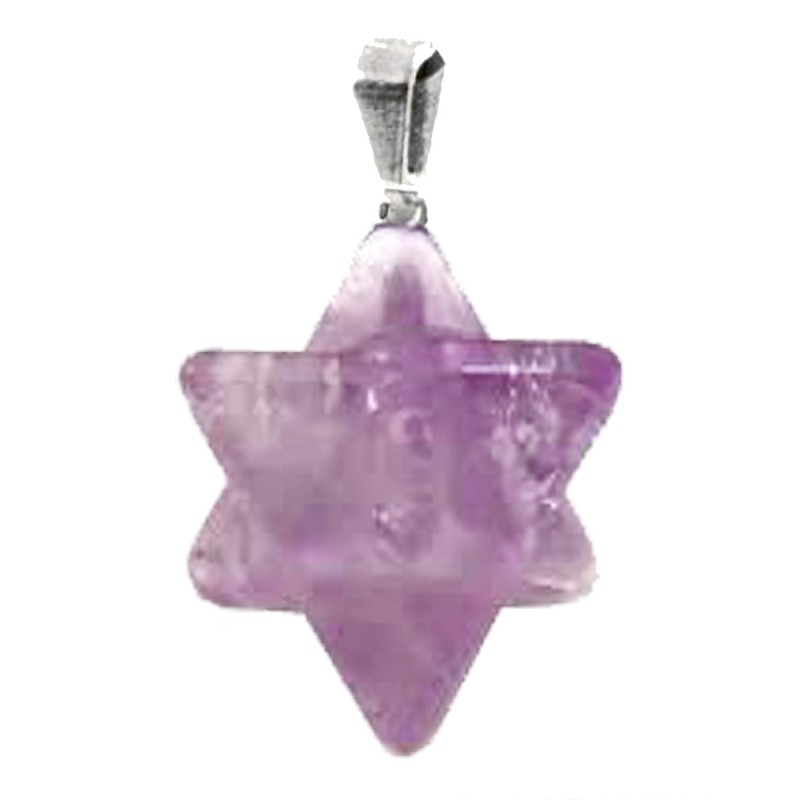 PENDENTIF Merkaba En Obsidienne