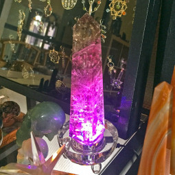 Socle Lumineux en Cristal