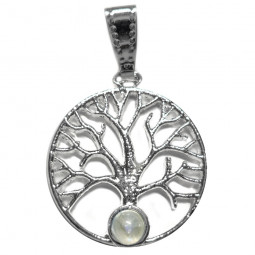 Pendentif Fleur de Vie et Pierre de Lune