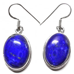 Boucles d'Oreilles en Lapis-Lazuli & Argent