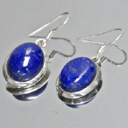 Boucles d'Oreilles en Lapis-Lazuli & Argent