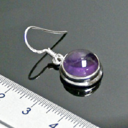 Boucles d'Oreilles en Améthyste & Argent