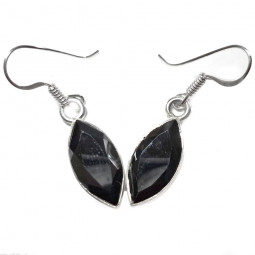 Boucles d'Oreilles en Onyx & Argent