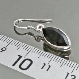 Boucles d'Oreilles en Onyx & Argent