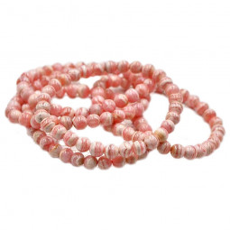 Bracelet Boules en Rhodochrosite Vibrations Cristallines