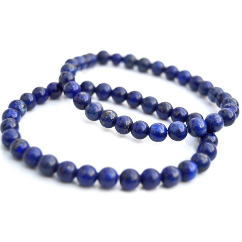 Bracelet Boules en Lapis-Lazuli Vibrations Cristallines