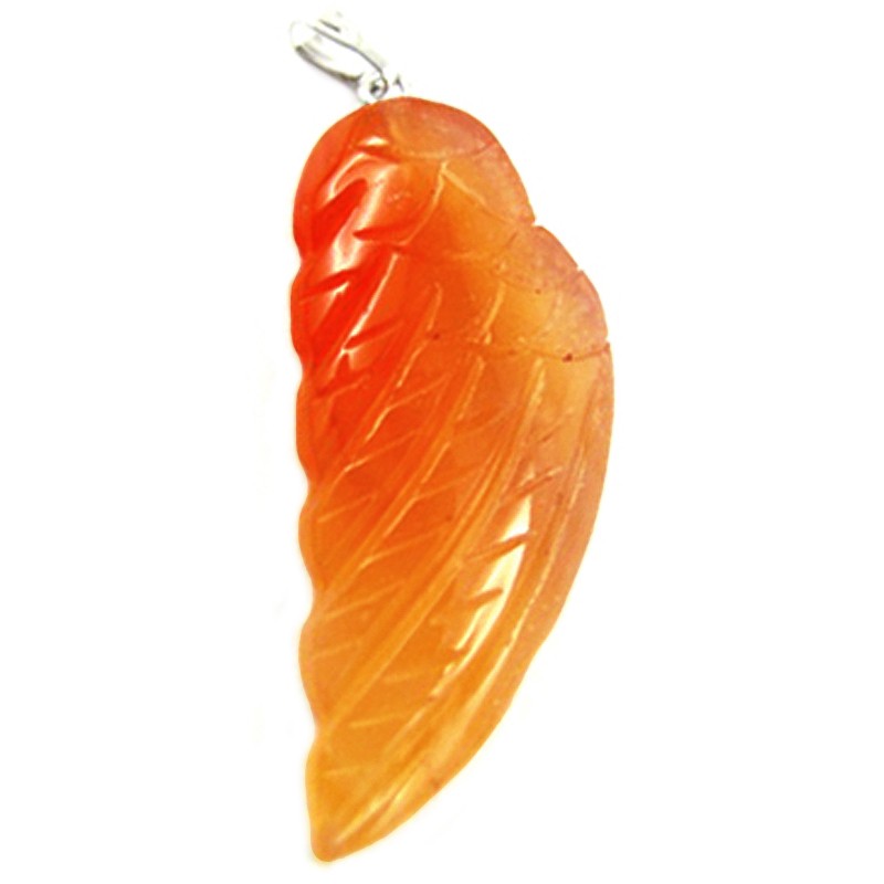 Pendentif Aile d'Ange en Cornaline