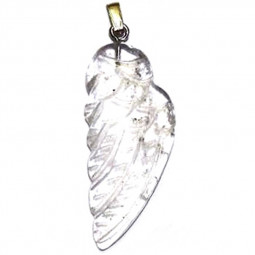 Pendentif Aile d'Ange en Cristal de Roche