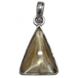 Pendentif Cabochon en Quartz Fumé