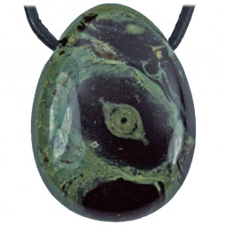 Pendentif Percé en Jaspe Kambaba