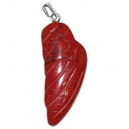Pendentif Aile d'Ange en Jaspe Rouge