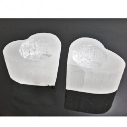 Photophore Coeur en Sélénite