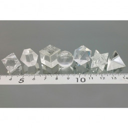 7 Solides de Platon en Cristal de Roche