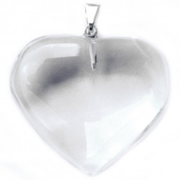 Pendentif Coeur en Cristal de Roche
