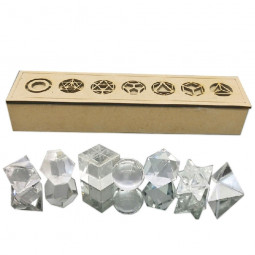 7 Solides de Platon en Cristal de Roche