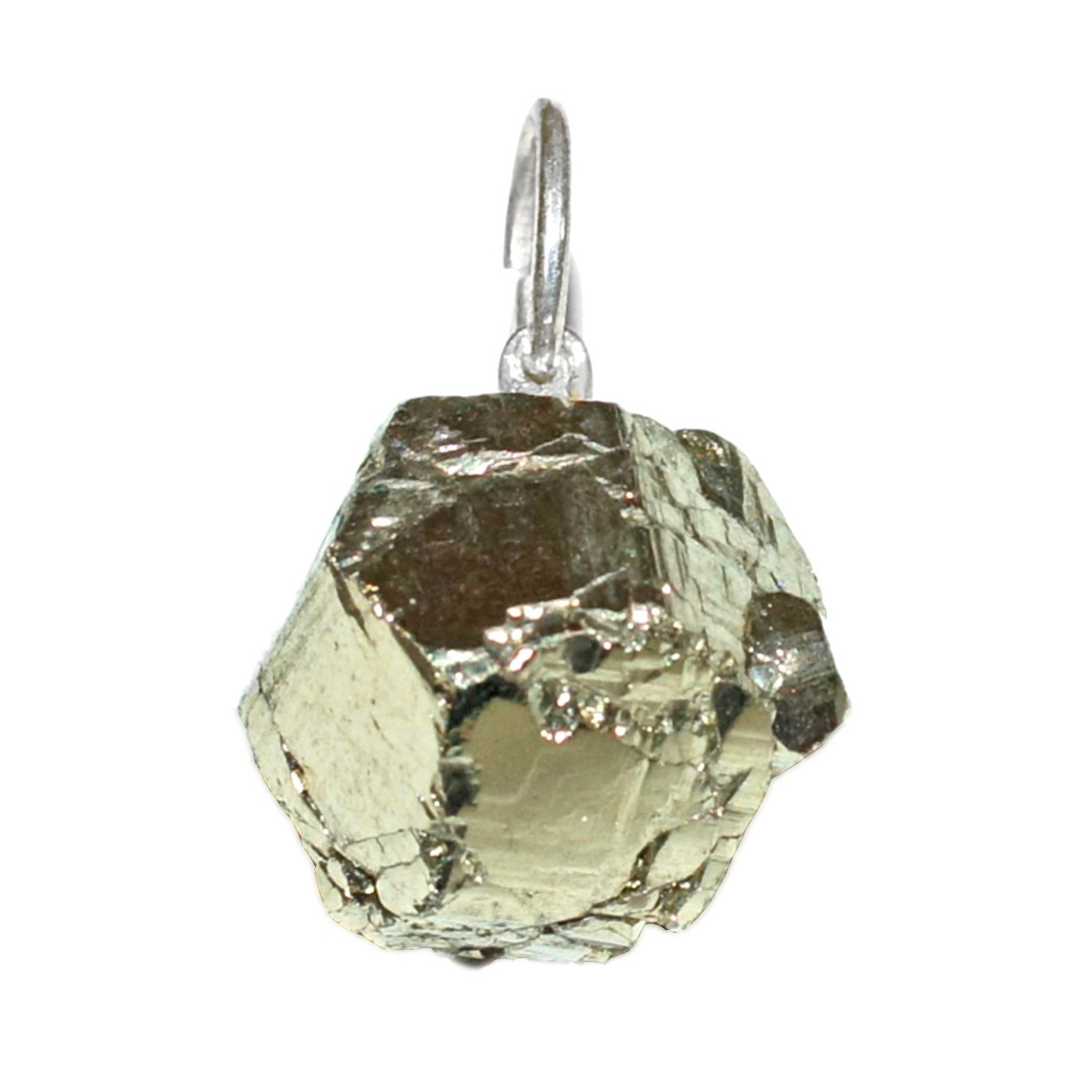 Pendentif en Pyrite Brute Vibrations Cristallines