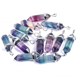 Pendentif Pointe en Fluorite
