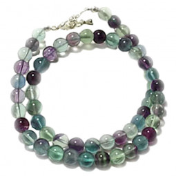 Collier Boules en Fluorite