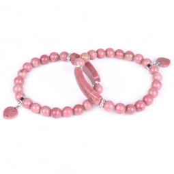 Bracelet Charme en Rhodonite