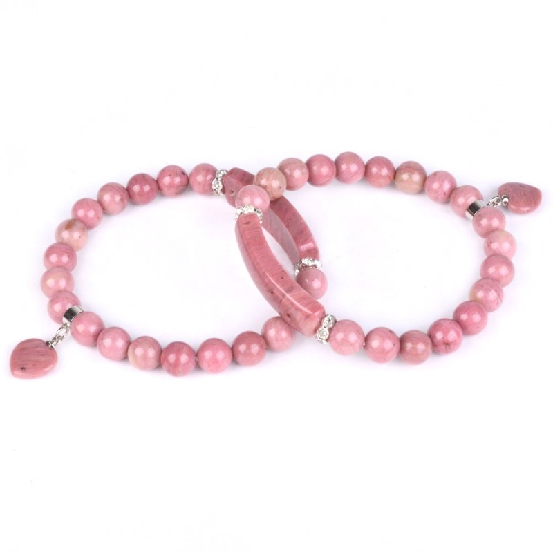 Bracelet Charme en Rhodonite