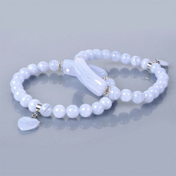 Bracelet Charme en Calcédoine