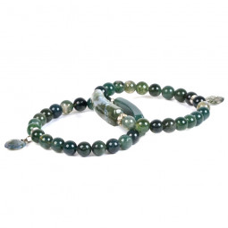 Bracelet Charme en Agate Mousse