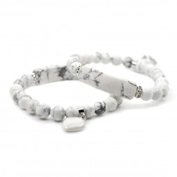 Bracelet Charme en Howlite